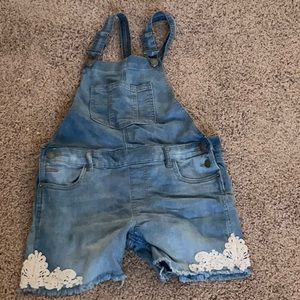 Denim Lace Overalls